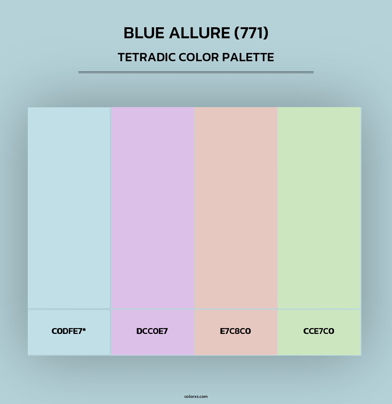 Blue Allure (771) - Tetradic Color Palette