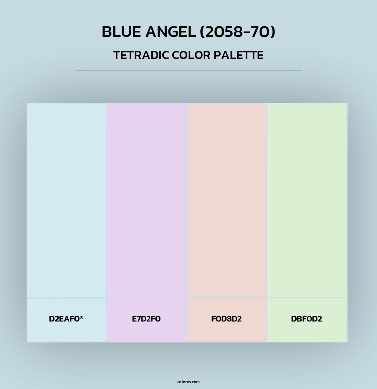 Blue Angel (2058-70) - Tetradic Color Palette