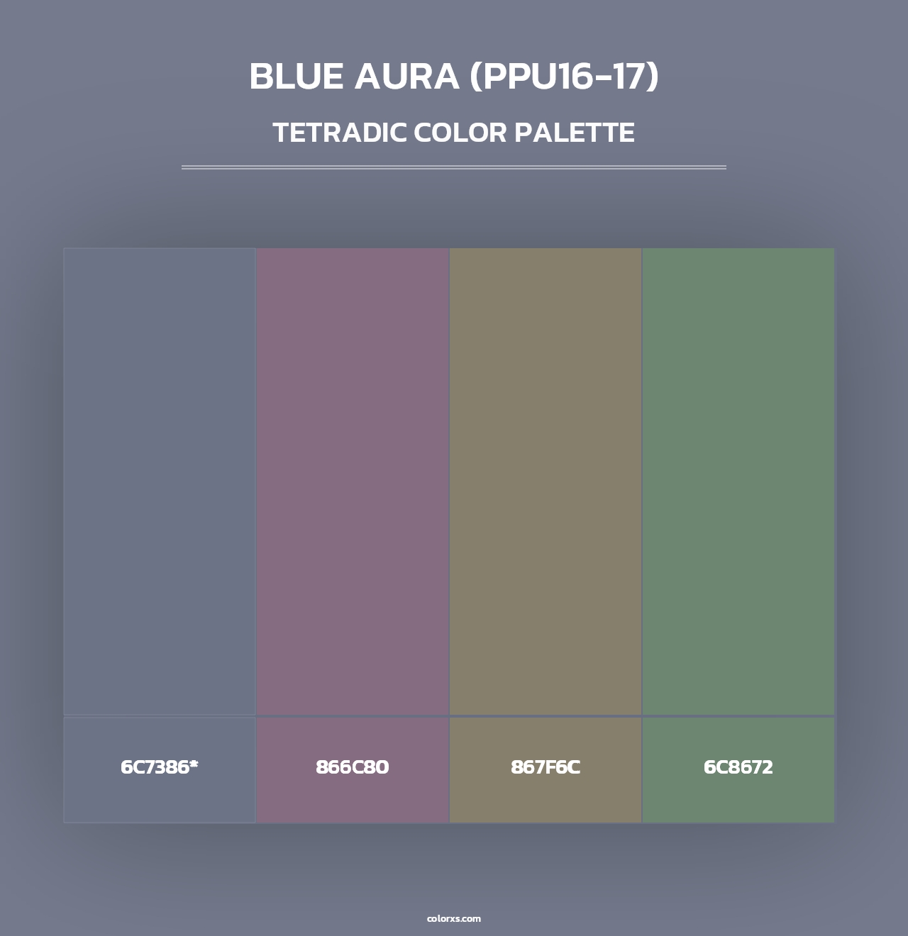 Blue Aura (PPU16-17) - Tetradic Color Palette
