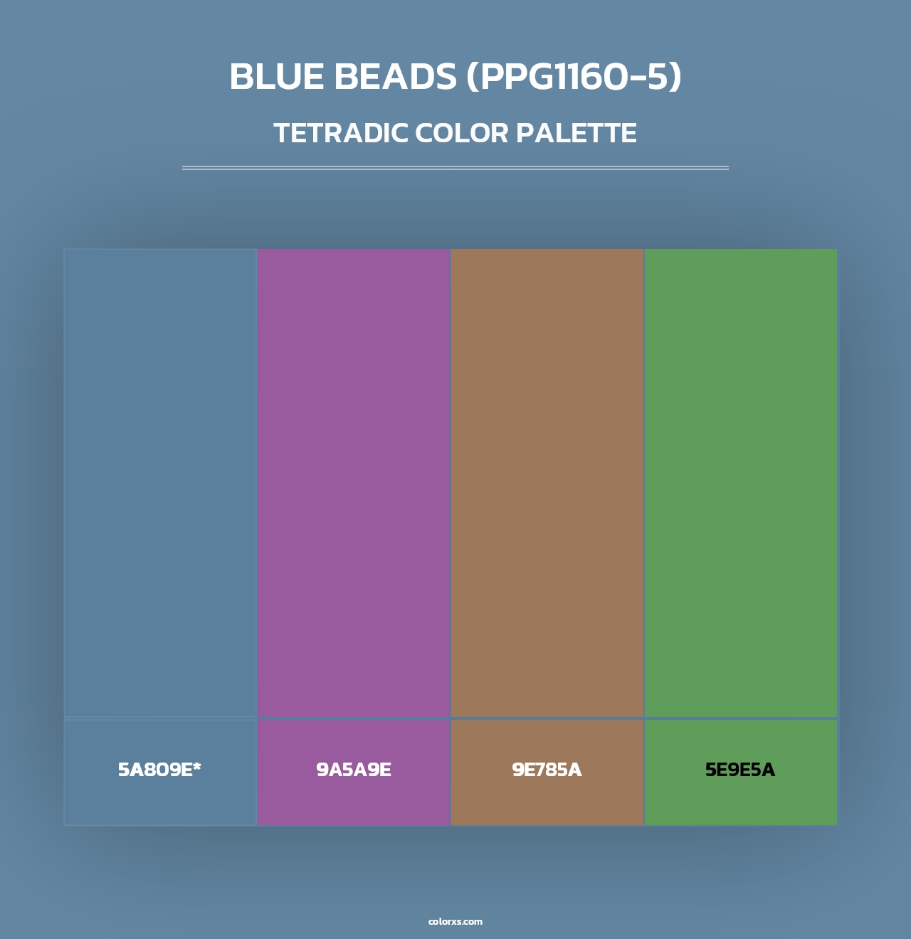 Blue Beads (PPG1160-5) - Tetradic Color Palette