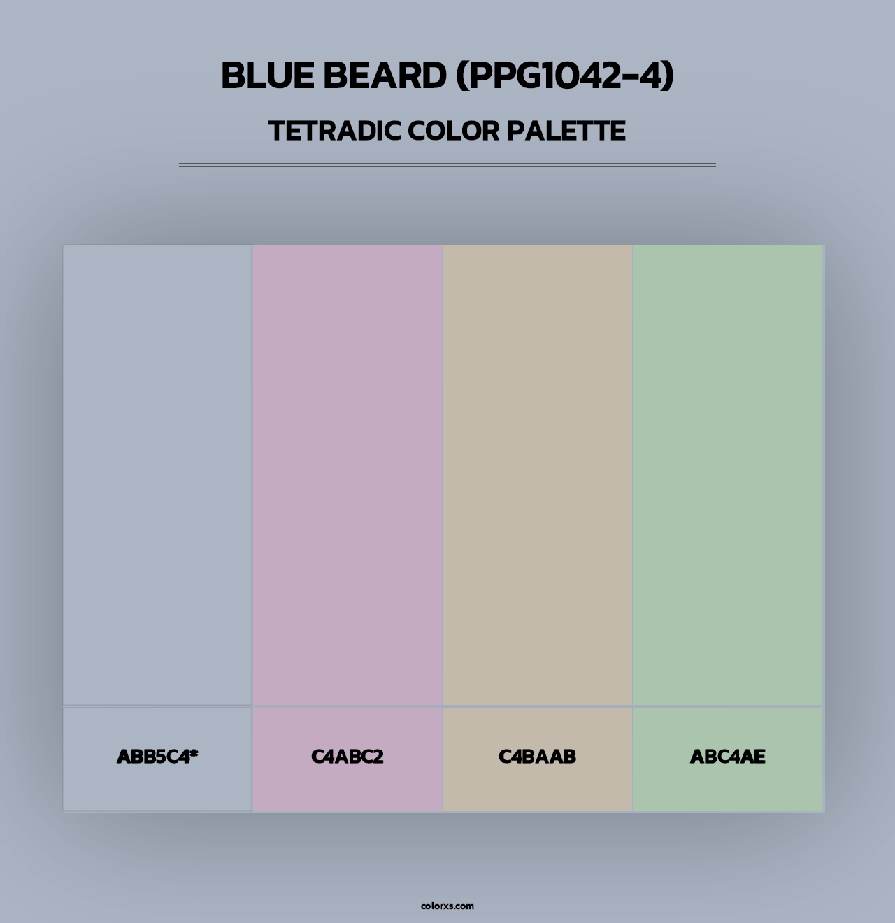 Blue Beard (PPG1042-4) - Tetradic Color Palette