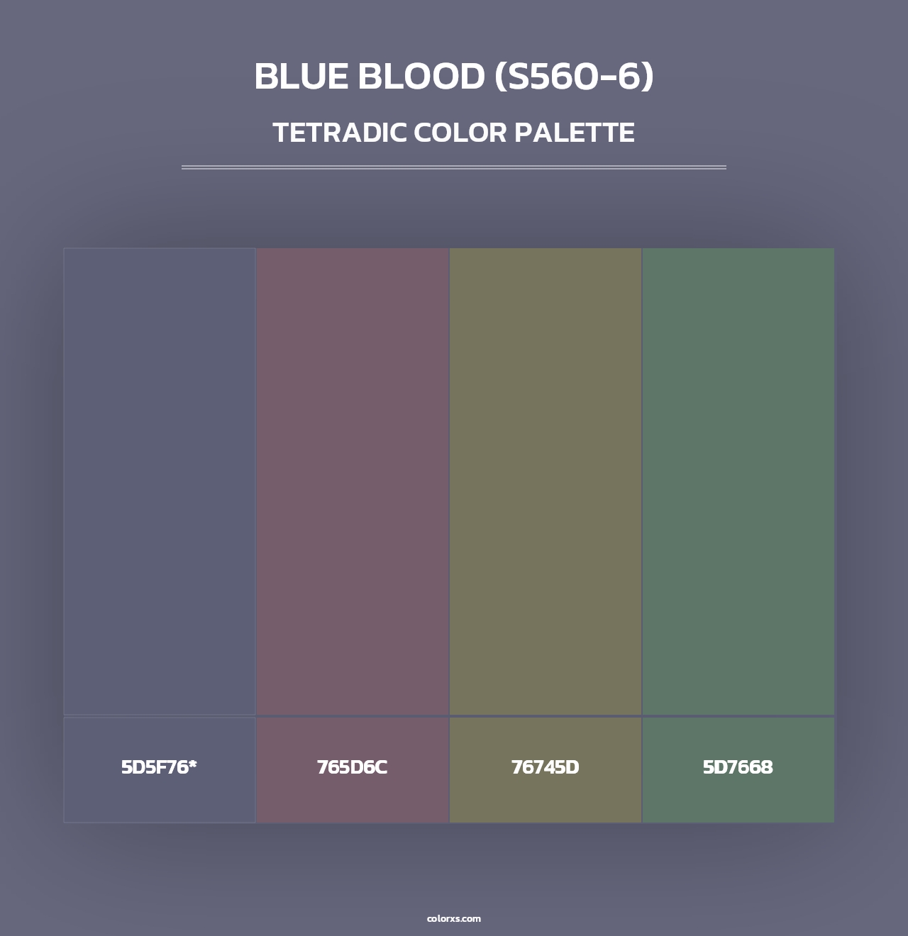 Blue Blood (S560-6) - Tetradic Color Palette