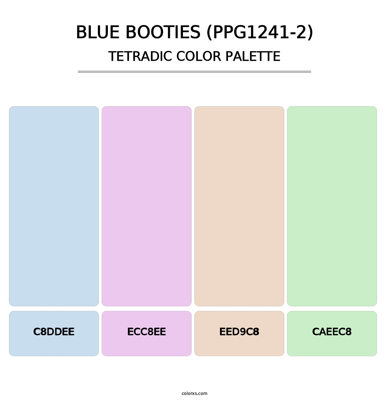Blue Booties (PPG1241-2) - Tetradic Color Palette