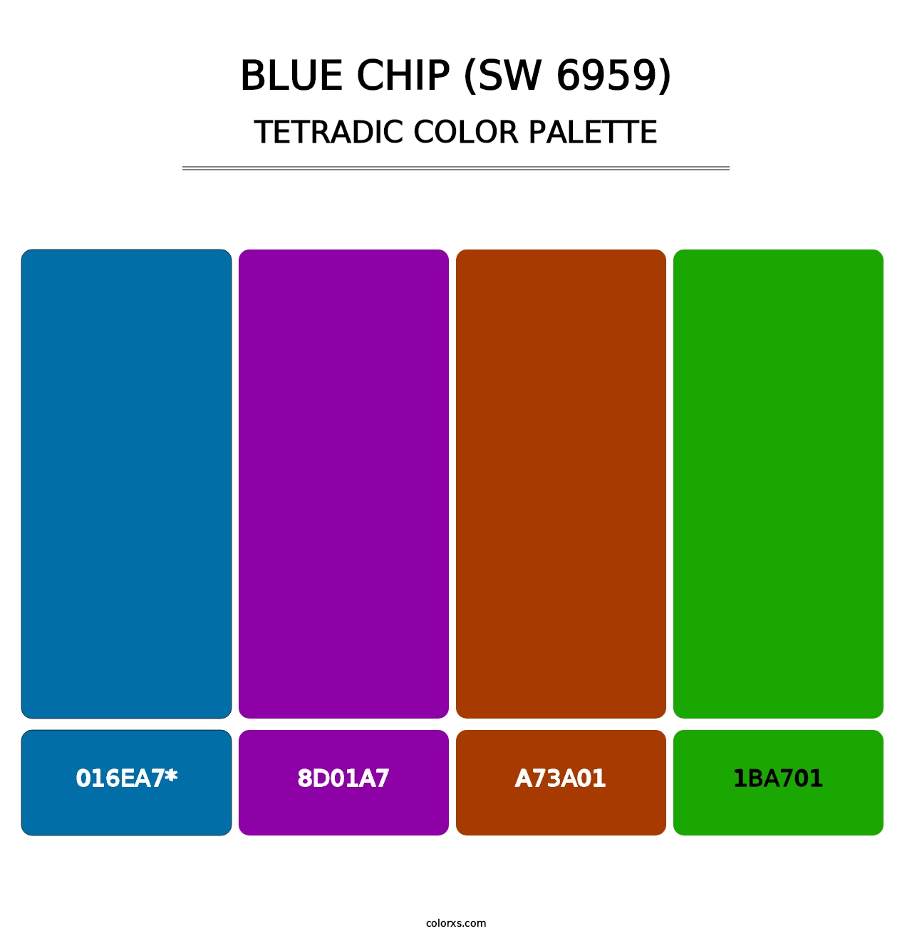 Blue Chip (SW 6959) - Tetradic Color Palette