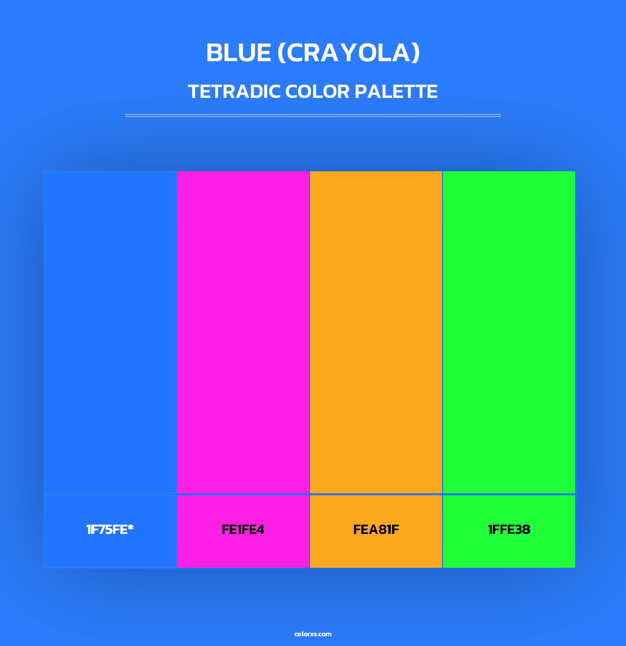 Blue (Crayola) - Tetradic Color Palette