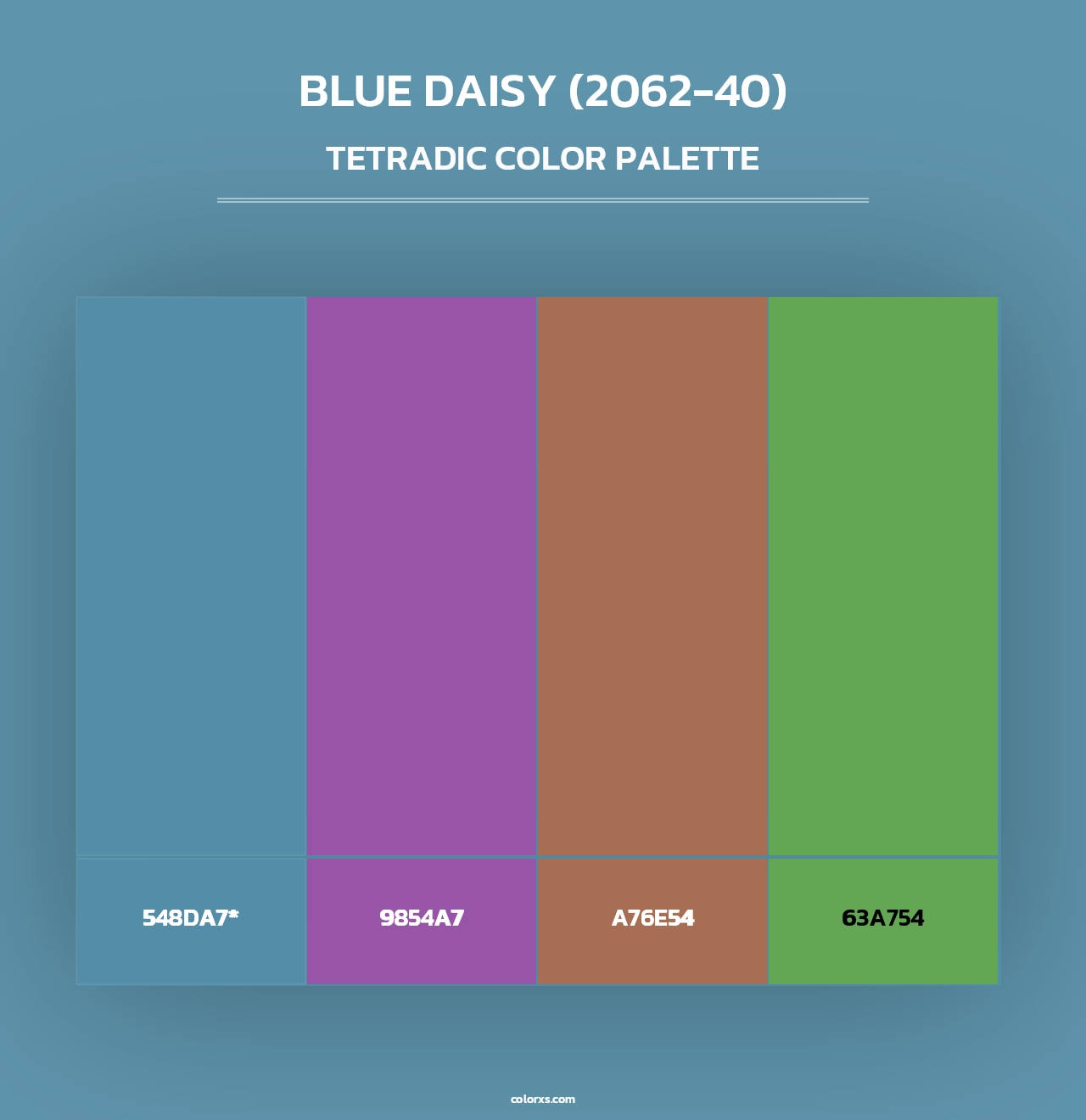 Blue Daisy (2062-40) - Tetradic Color Palette