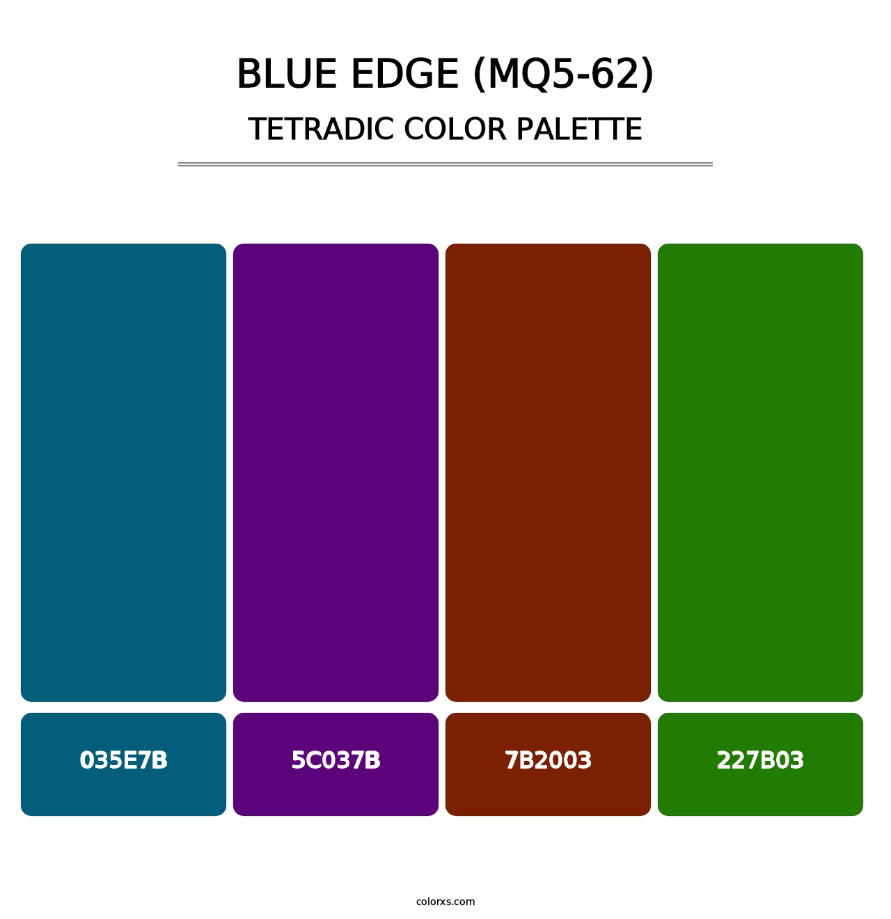 Blue Edge (MQ5-62) - Tetradic Color Palette