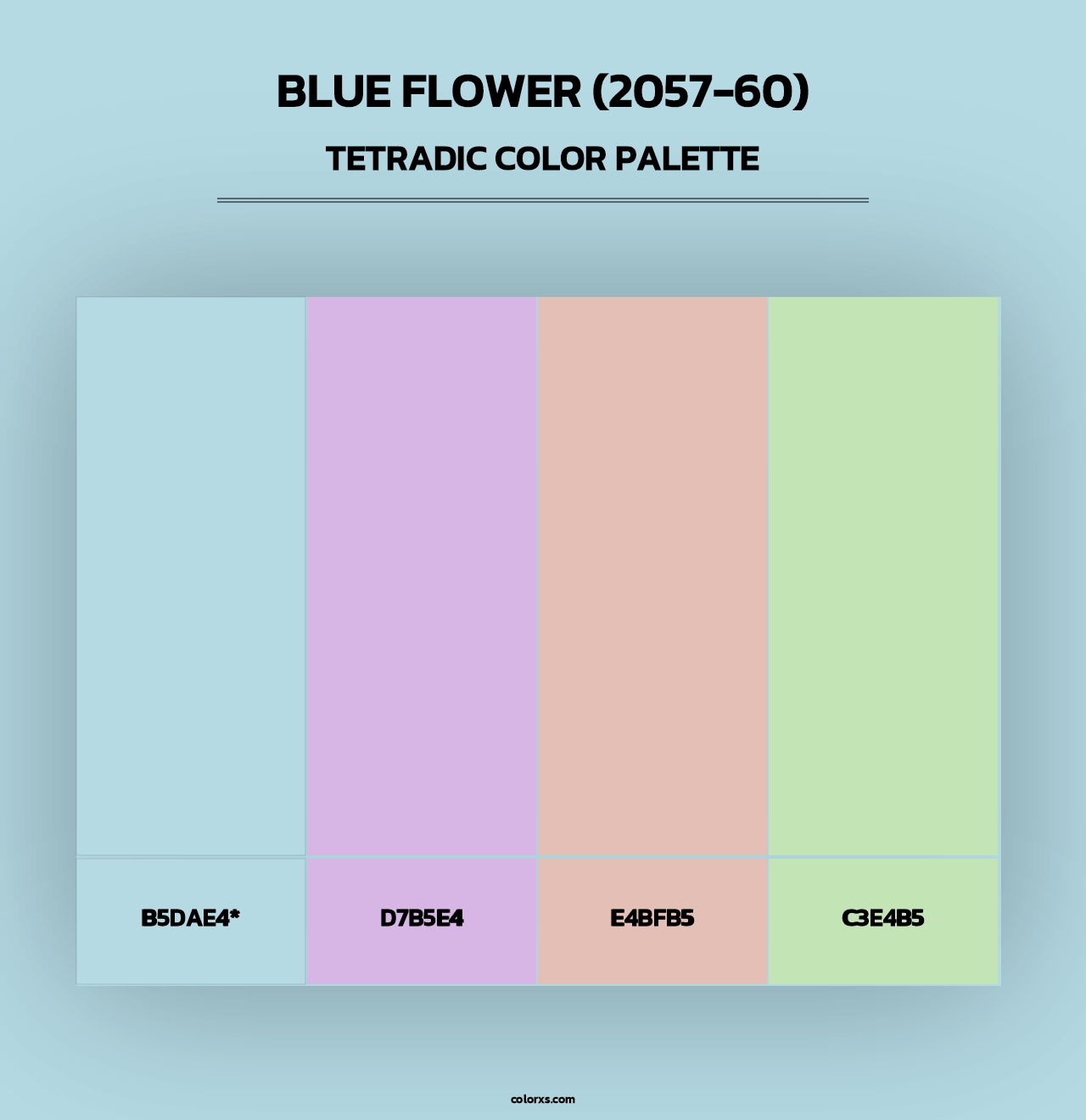 Blue Flower (2057-60) - Tetradic Color Palette