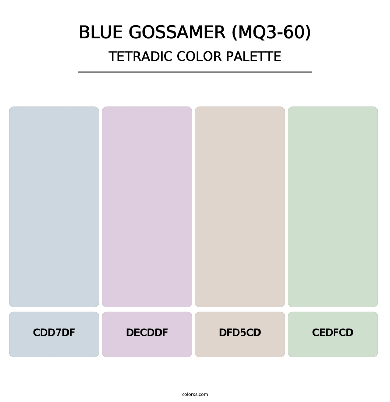 Blue Gossamer (MQ3-60) - Tetradic Color Palette