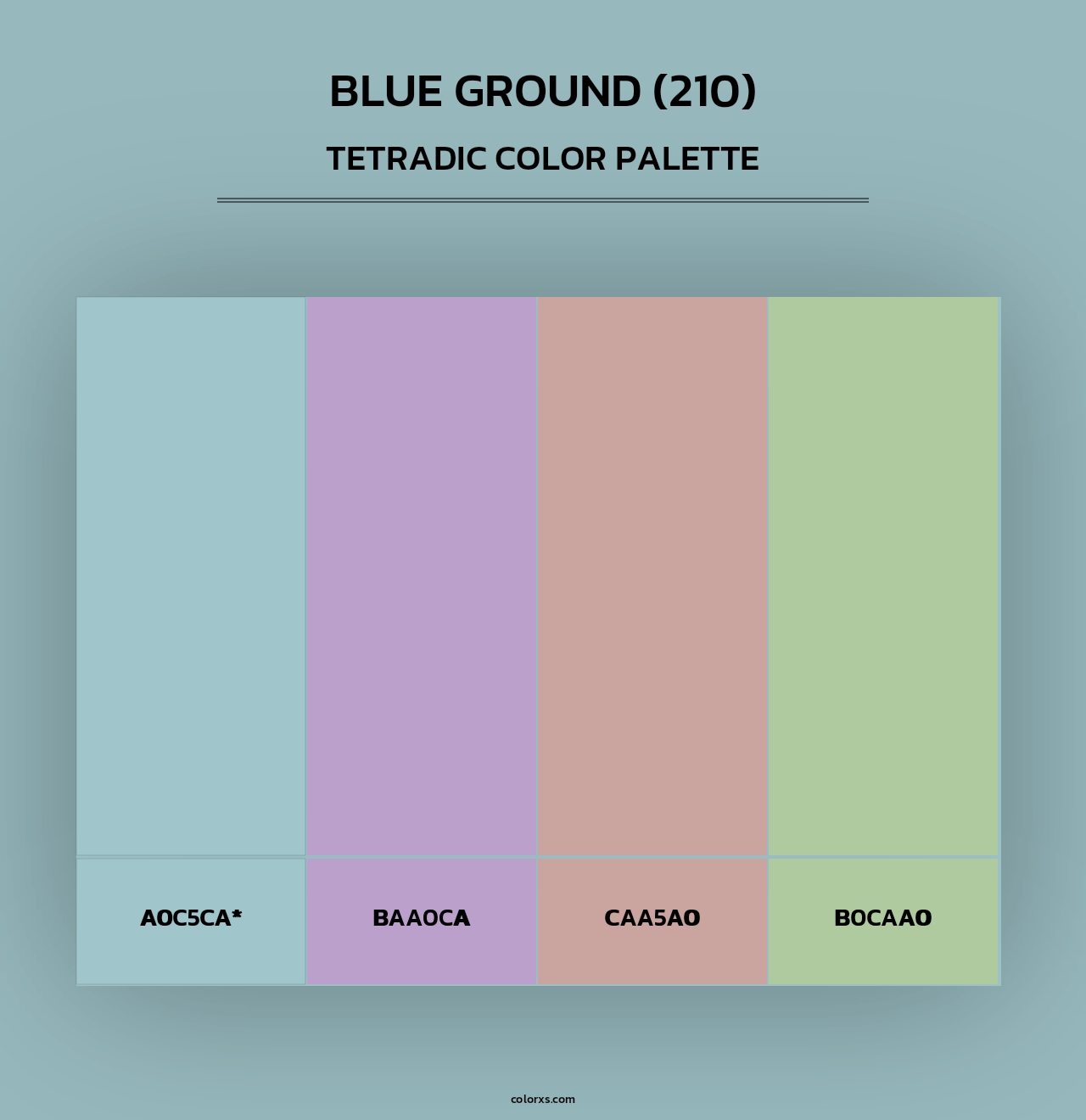 Blue Ground (210) - Tetradic Color Palette