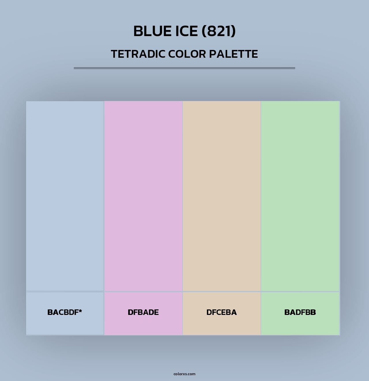 Blue Ice (821) - Tetradic Color Palette