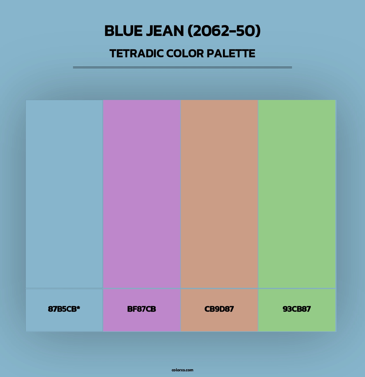 Blue Jean (2062-50) - Tetradic Color Palette