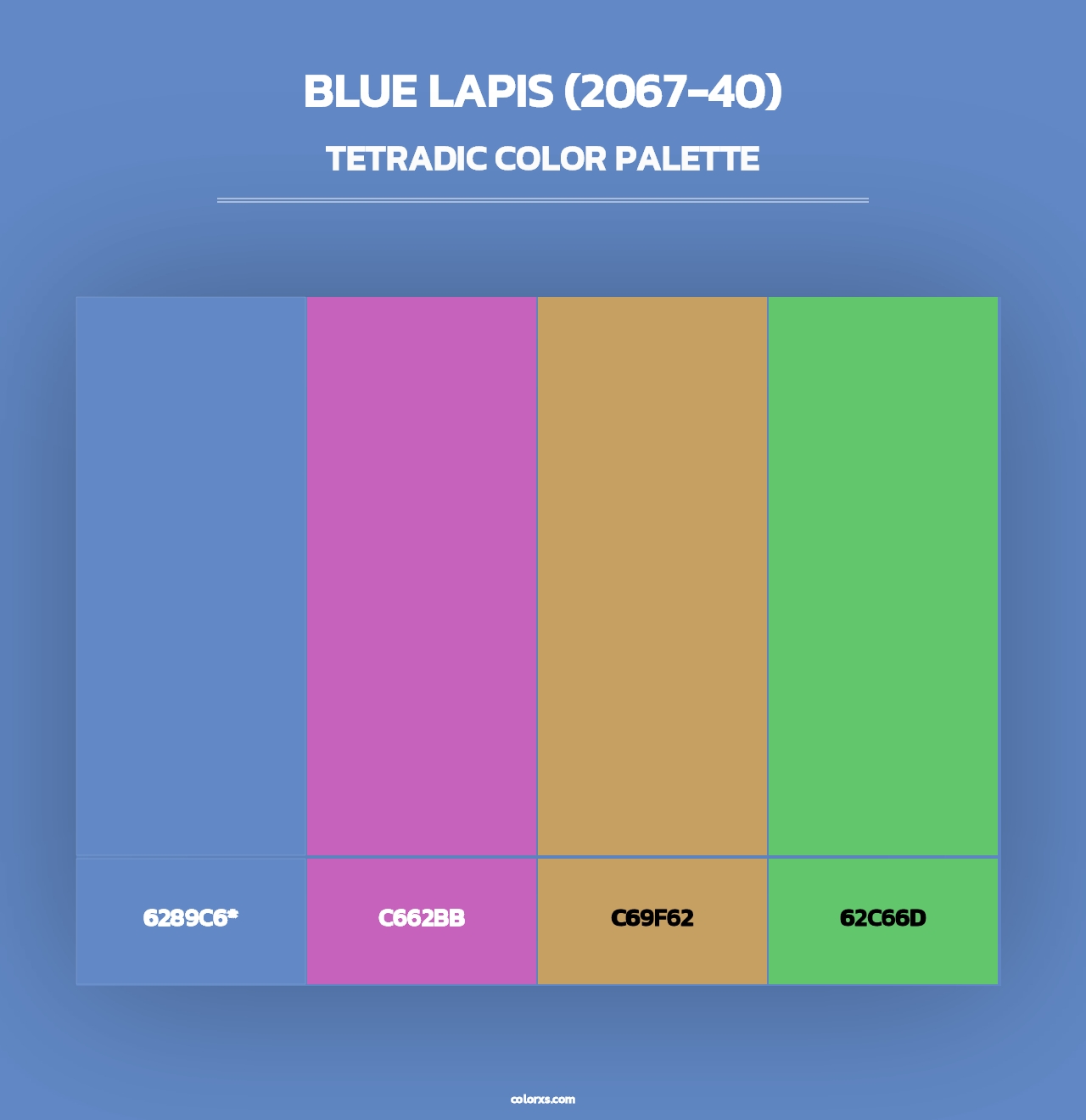 Blue Lapis (2067-40) - Tetradic Color Palette