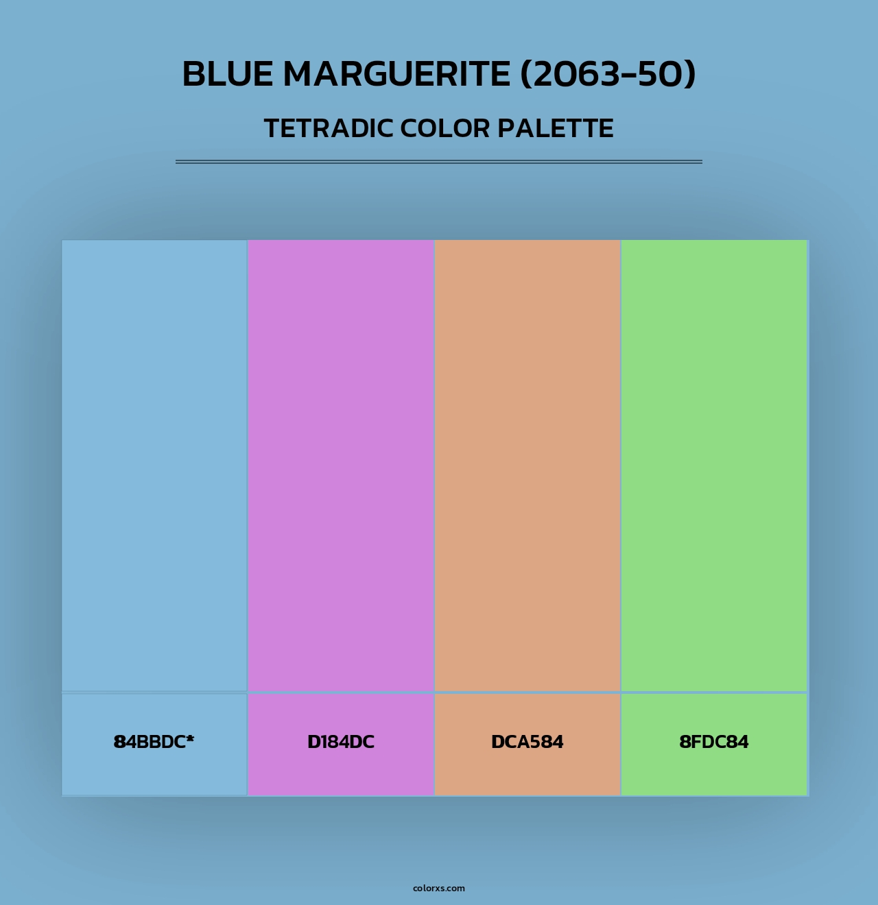 Blue Marguerite (2063-50) - Tetradic Color Palette