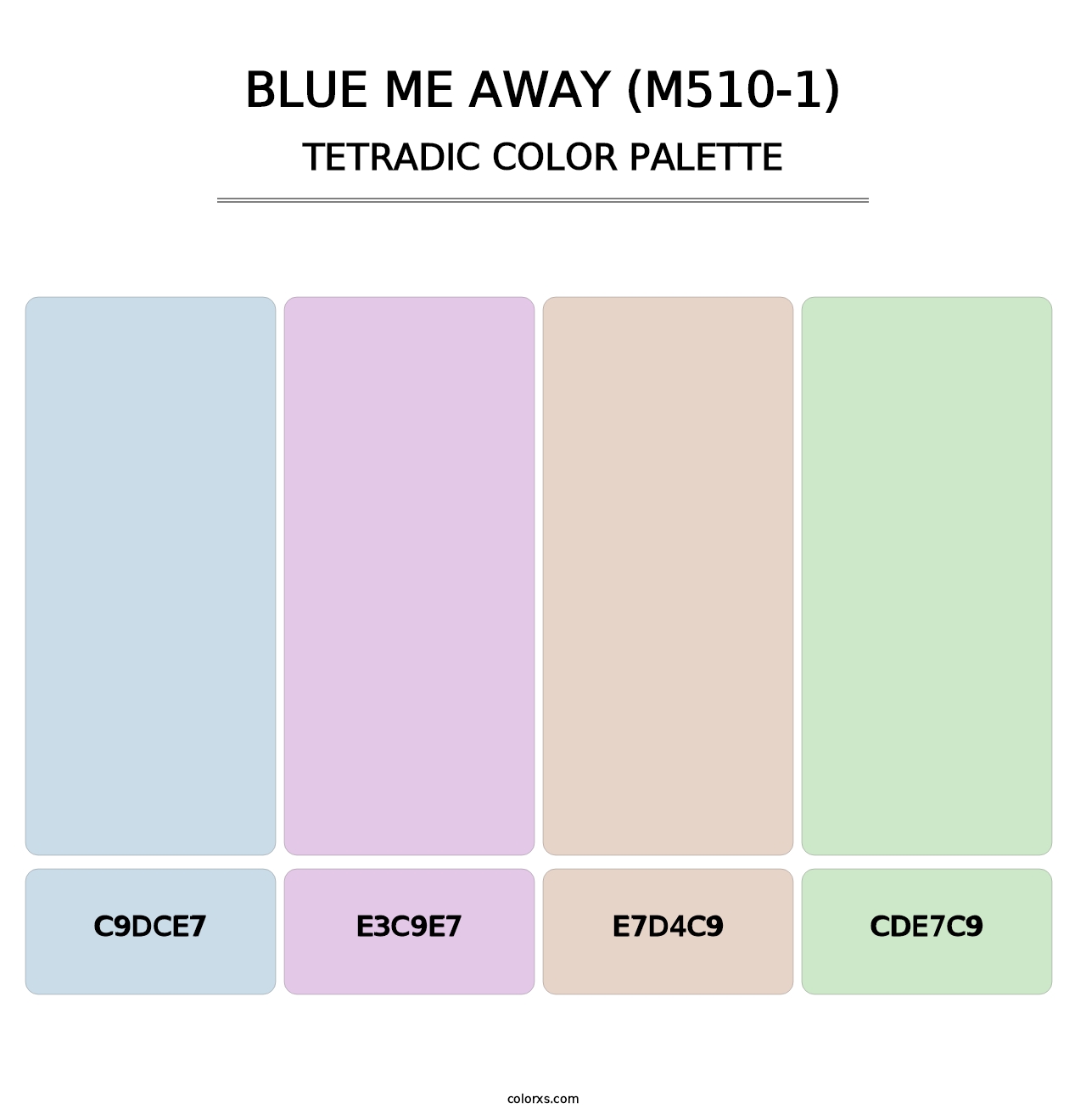 Blue Me Away (M510-1) - Tetradic Color Palette