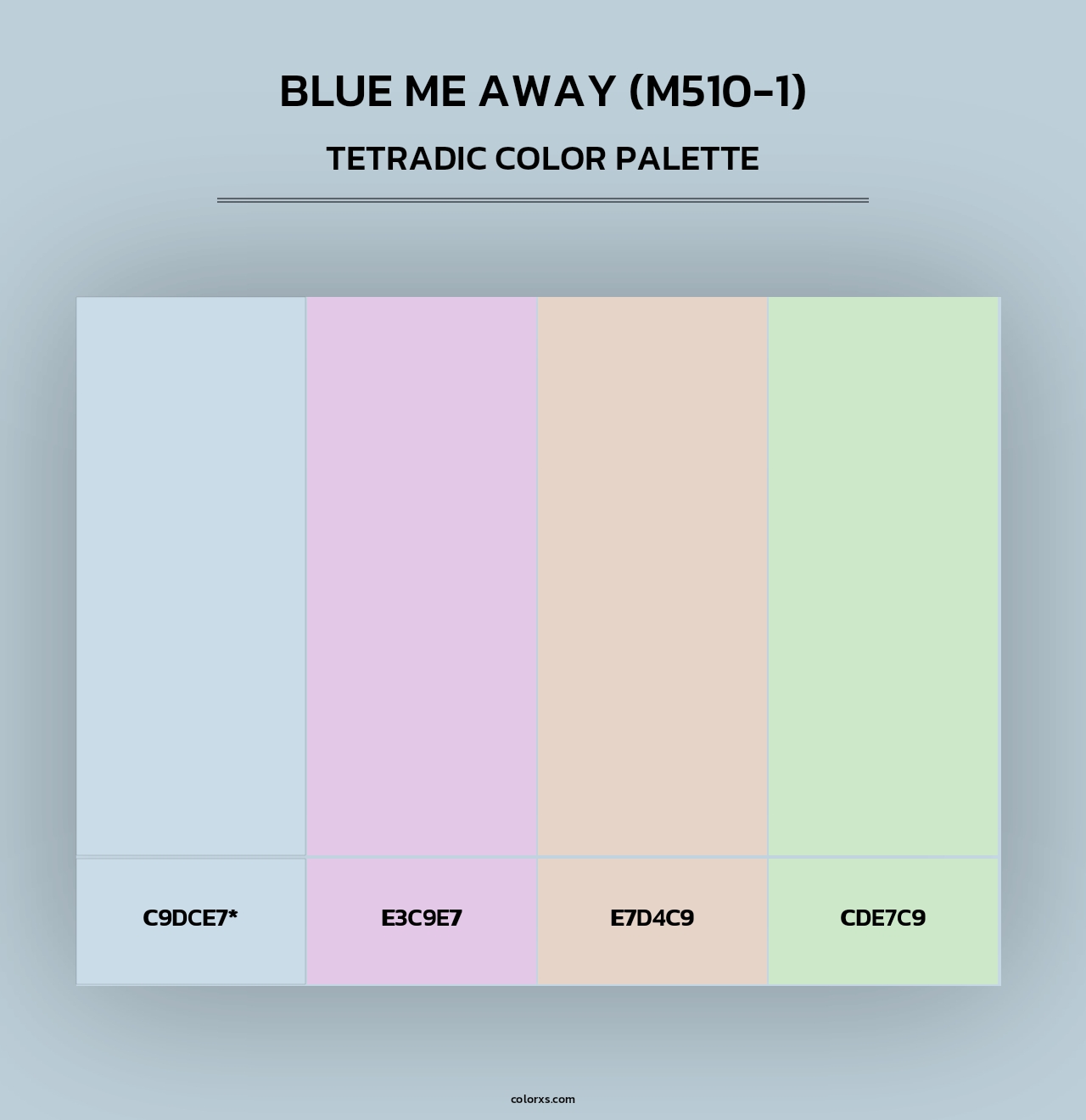 Blue Me Away (M510-1) - Tetradic Color Palette