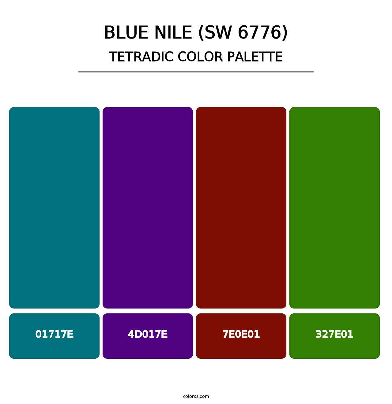 Blue Nile (SW 6776) - Tetradic Color Palette