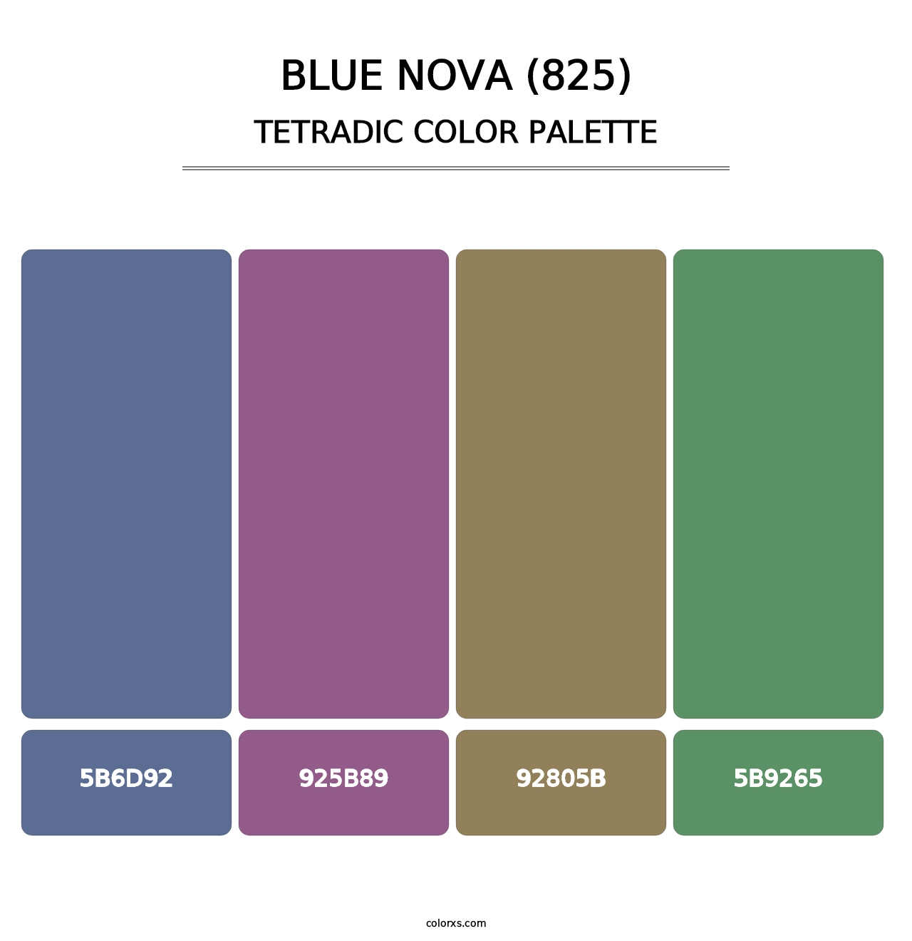 Blue Nova (825) - Tetradic Color Palette