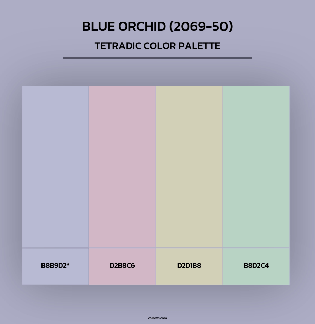 Blue Orchid (2069-50) - Tetradic Color Palette