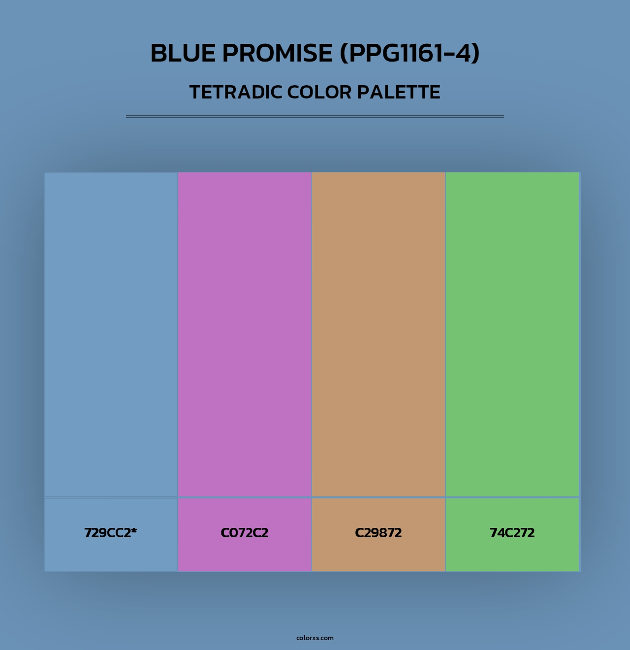 Blue Promise (PPG1161-4) - Tetradic Color Palette