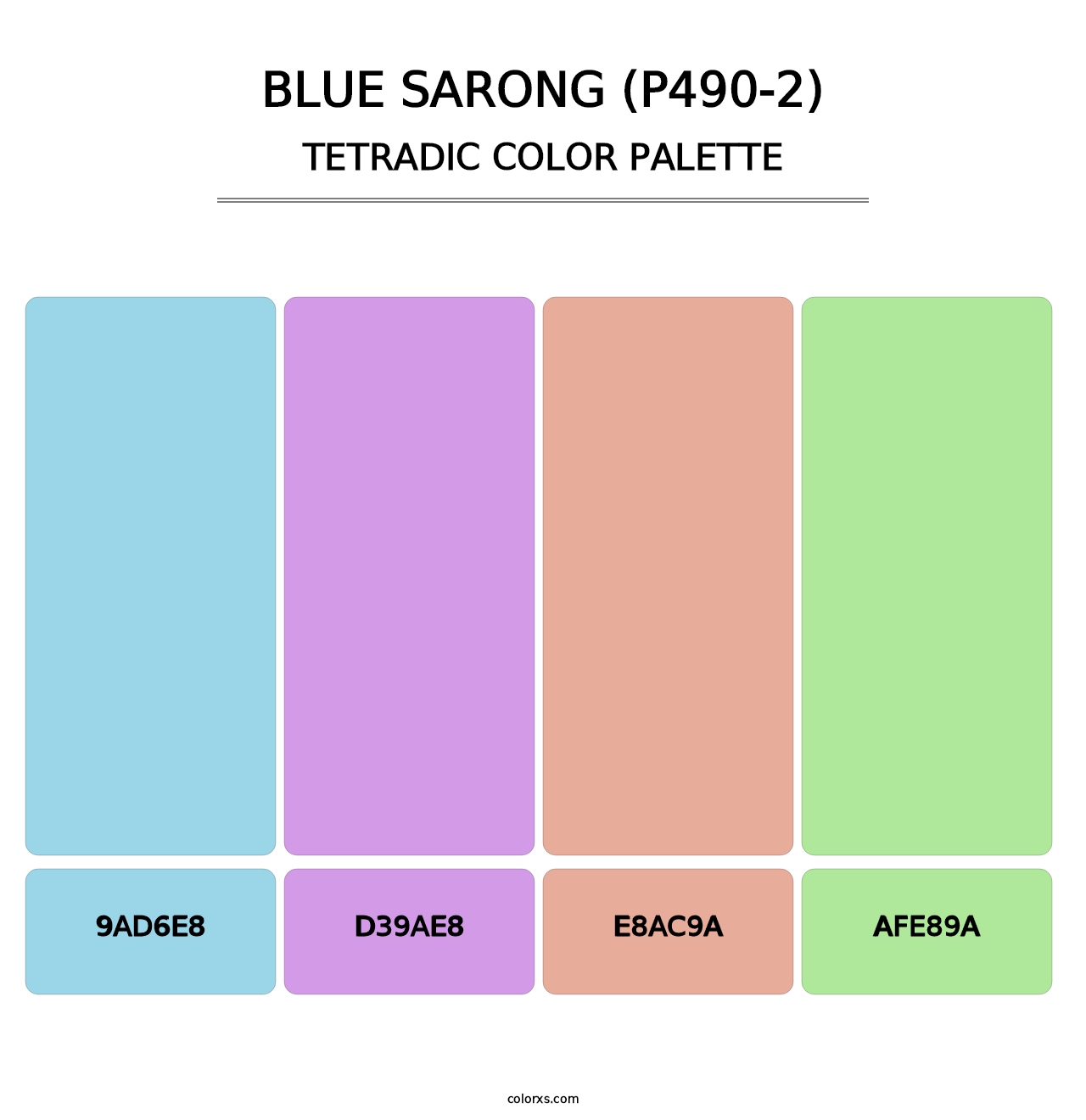Blue Sarong (P490-2) - Tetradic Color Palette