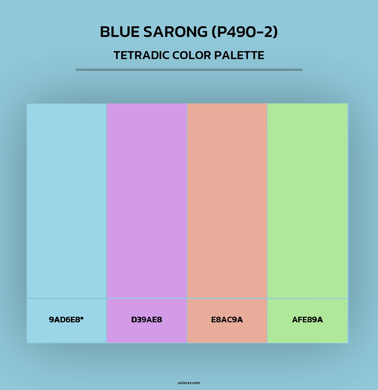 Blue Sarong (P490-2) - Tetradic Color Palette