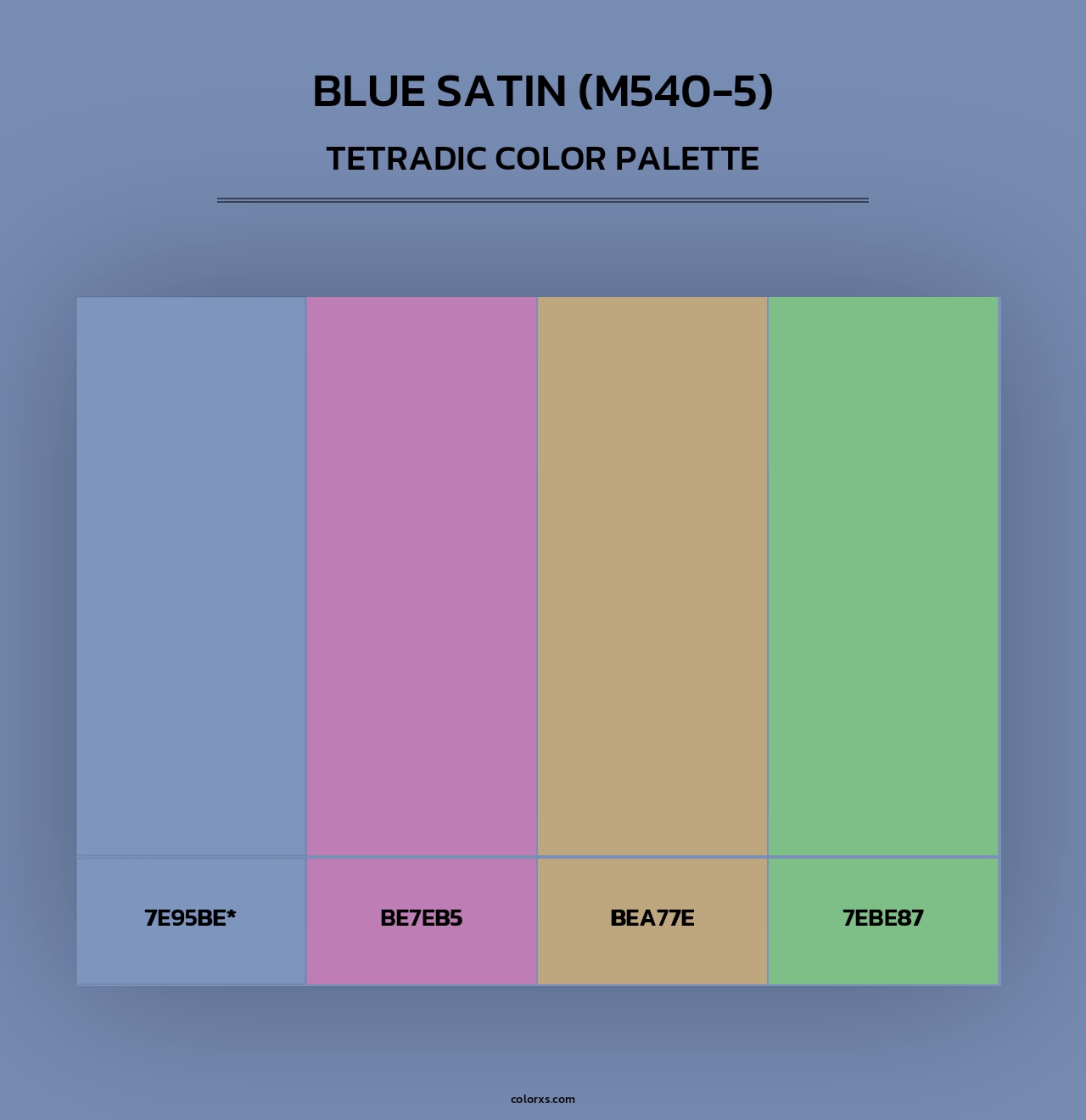 Blue Satin (M540-5) - Tetradic Color Palette
