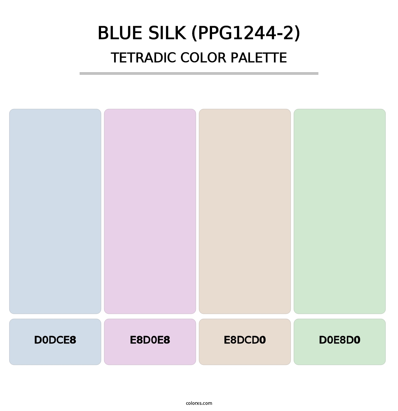 Blue Silk (PPG1244-2) - Tetradic Color Palette