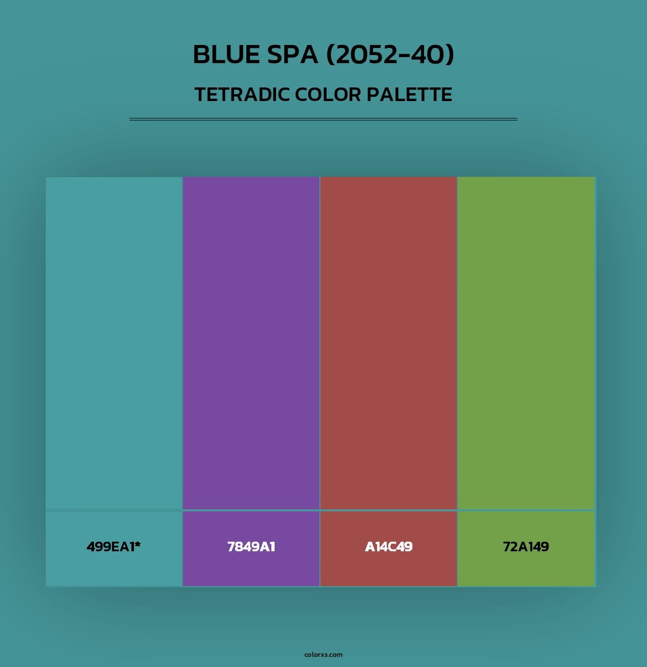 Blue Spa (2052-40) - Tetradic Color Palette