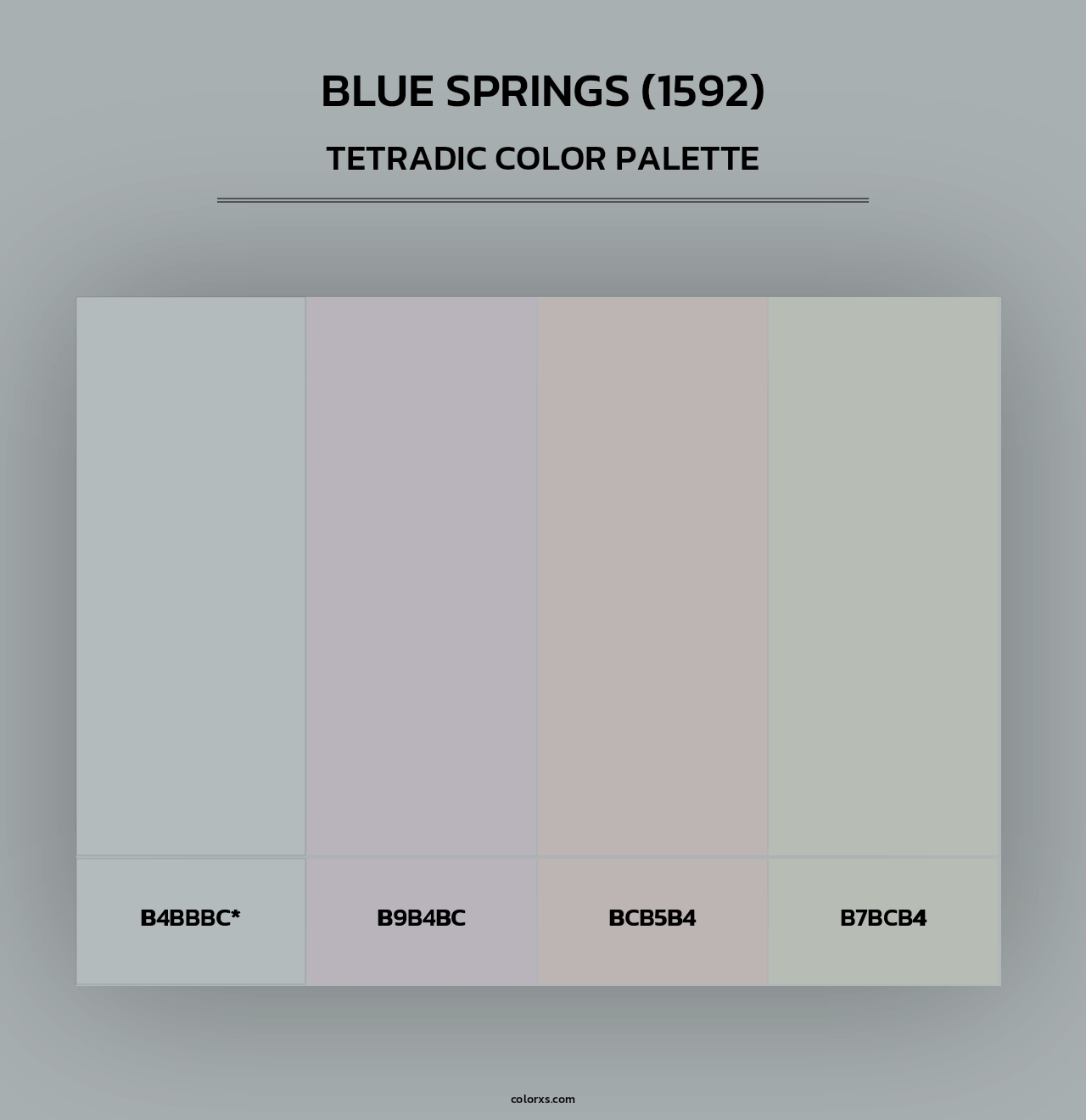 Blue Springs (1592) - Tetradic Color Palette