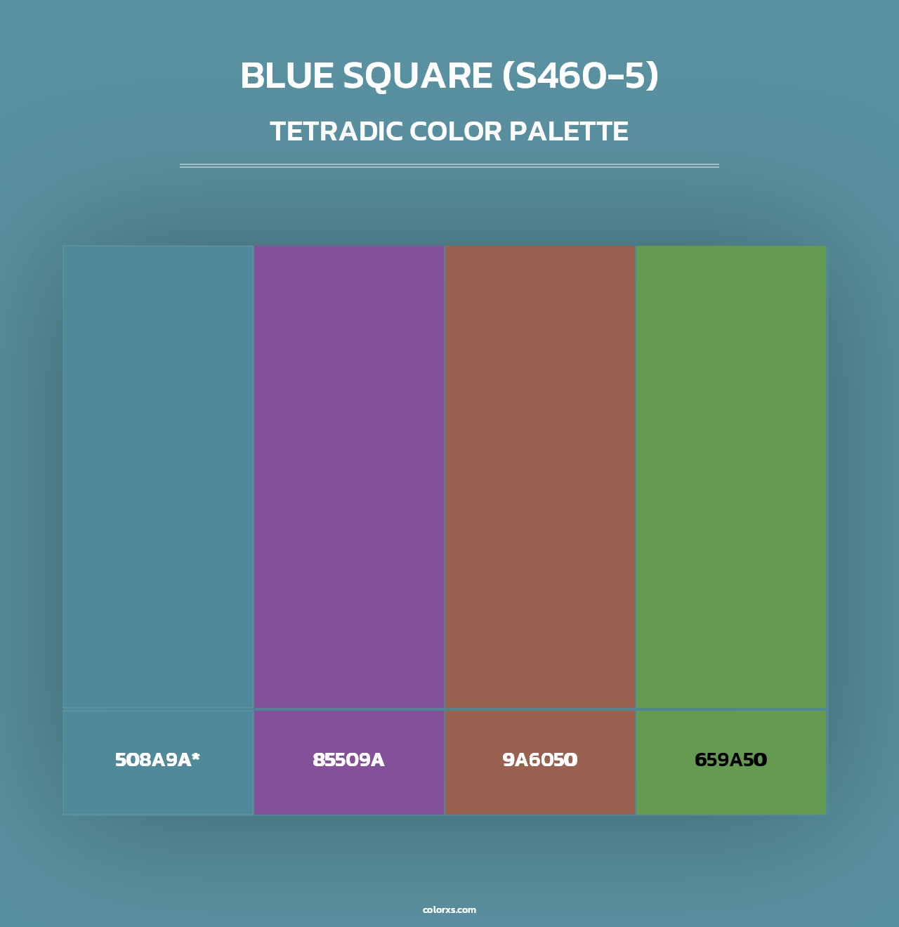 Blue Square (S460-5) - Tetradic Color Palette