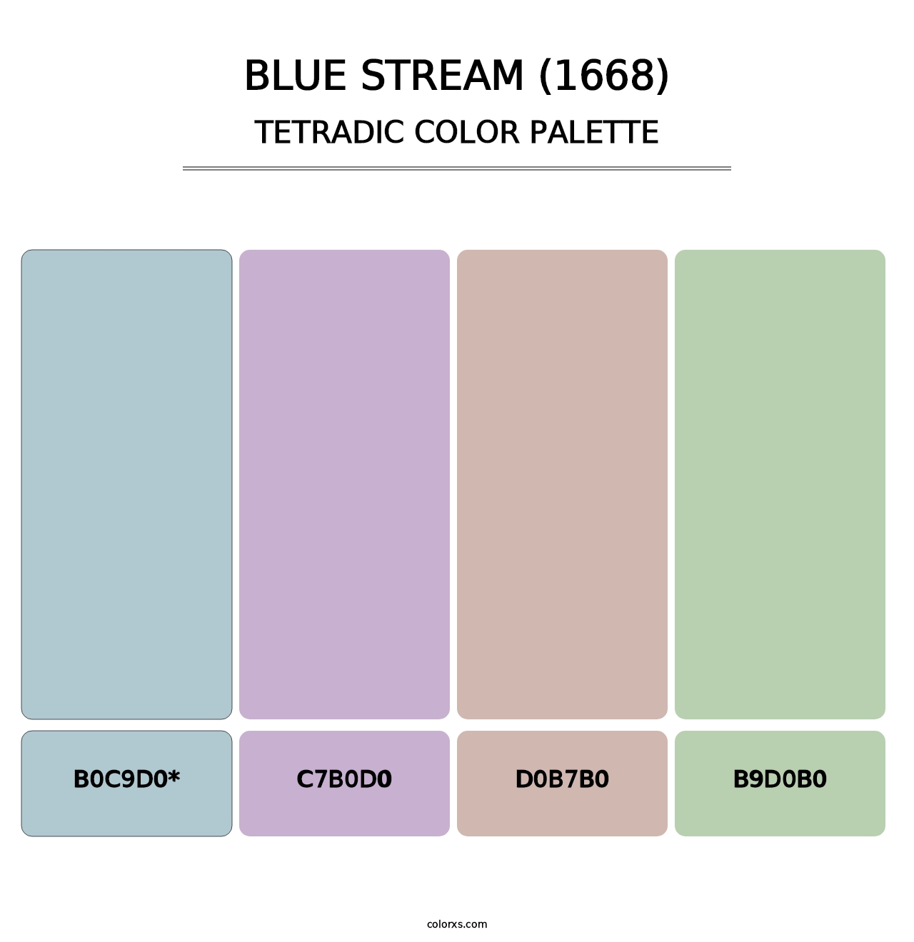 Blue Stream (1668) - Tetradic Color Palette