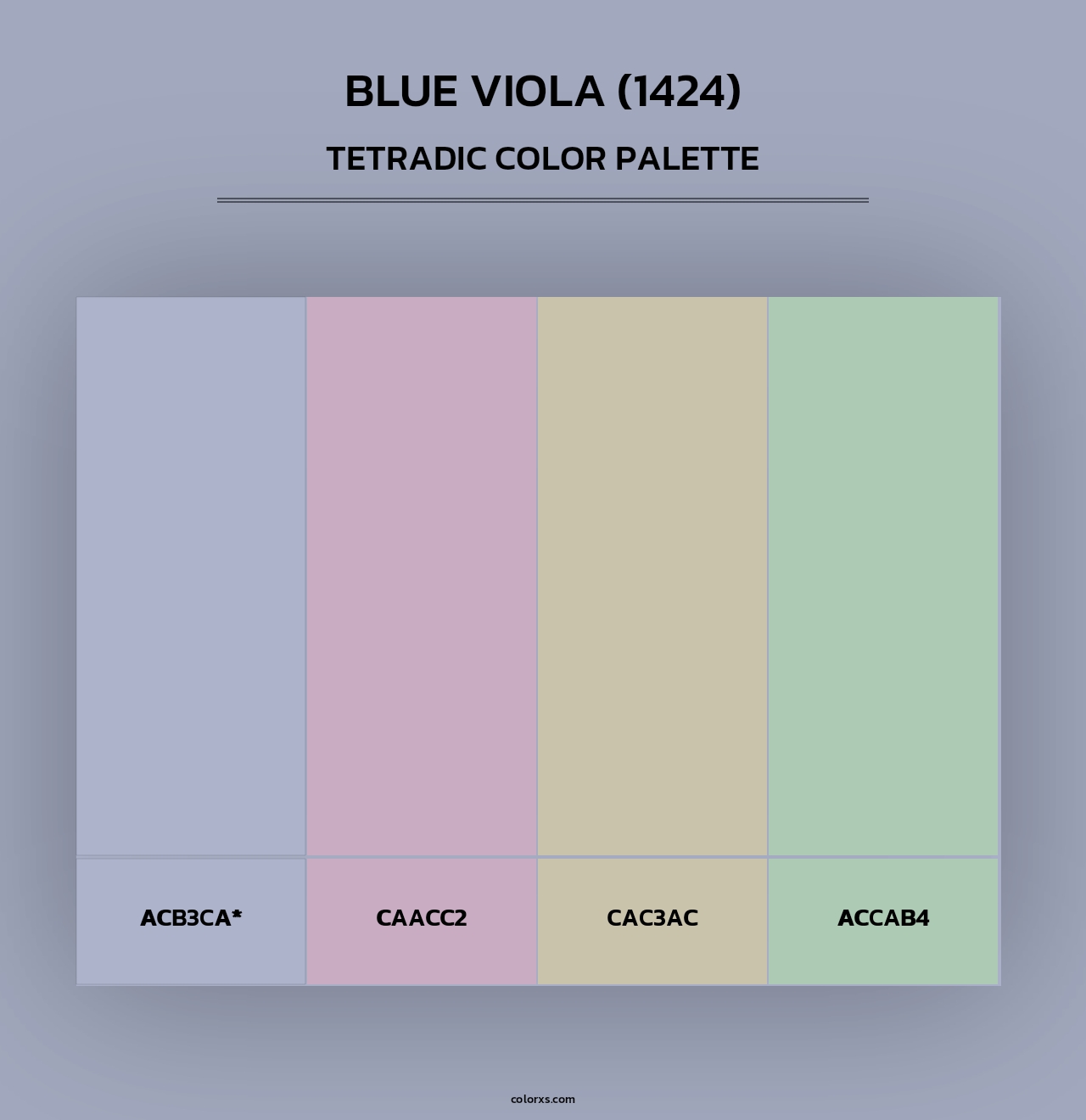 Blue Viola (1424) - Tetradic Color Palette