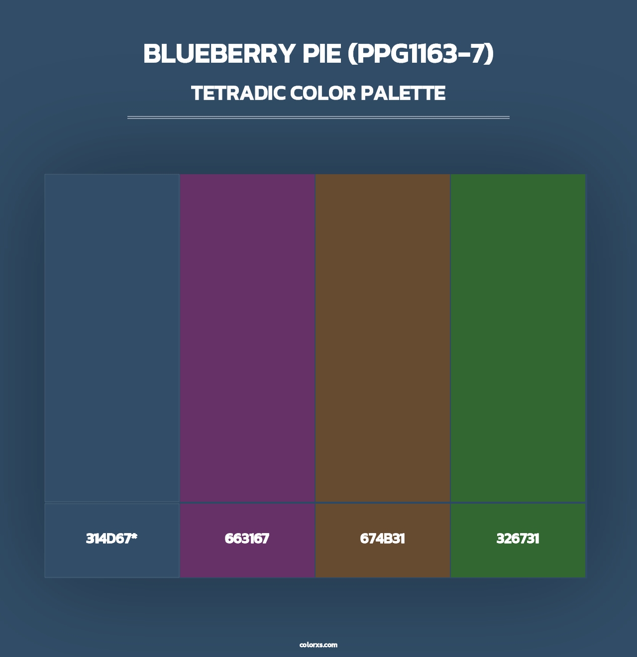 Blueberry Pie (PPG1163-7) - Tetradic Color Palette