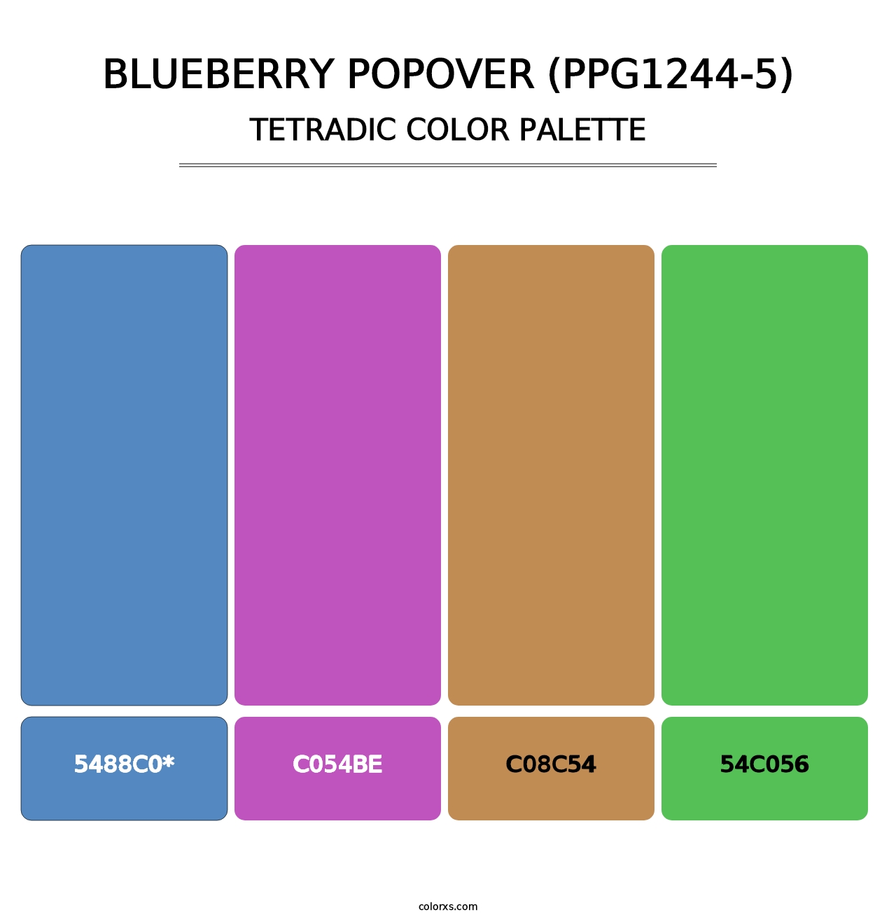 Blueberry Popover (PPG1244-5) - Tetradic Color Palette