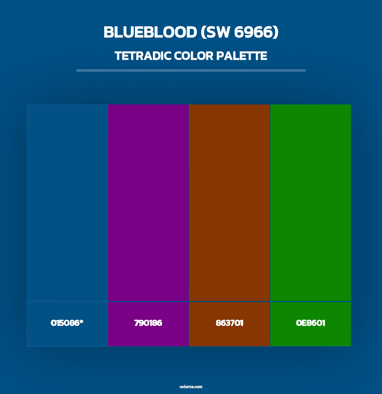 Blueblood (SW 6966) - Tetradic Color Palette