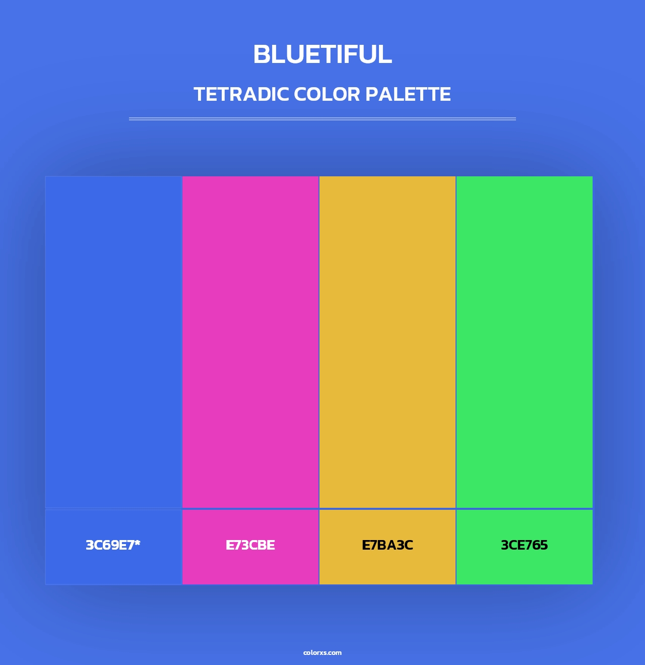 Bluetiful - Tetradic Color Palette