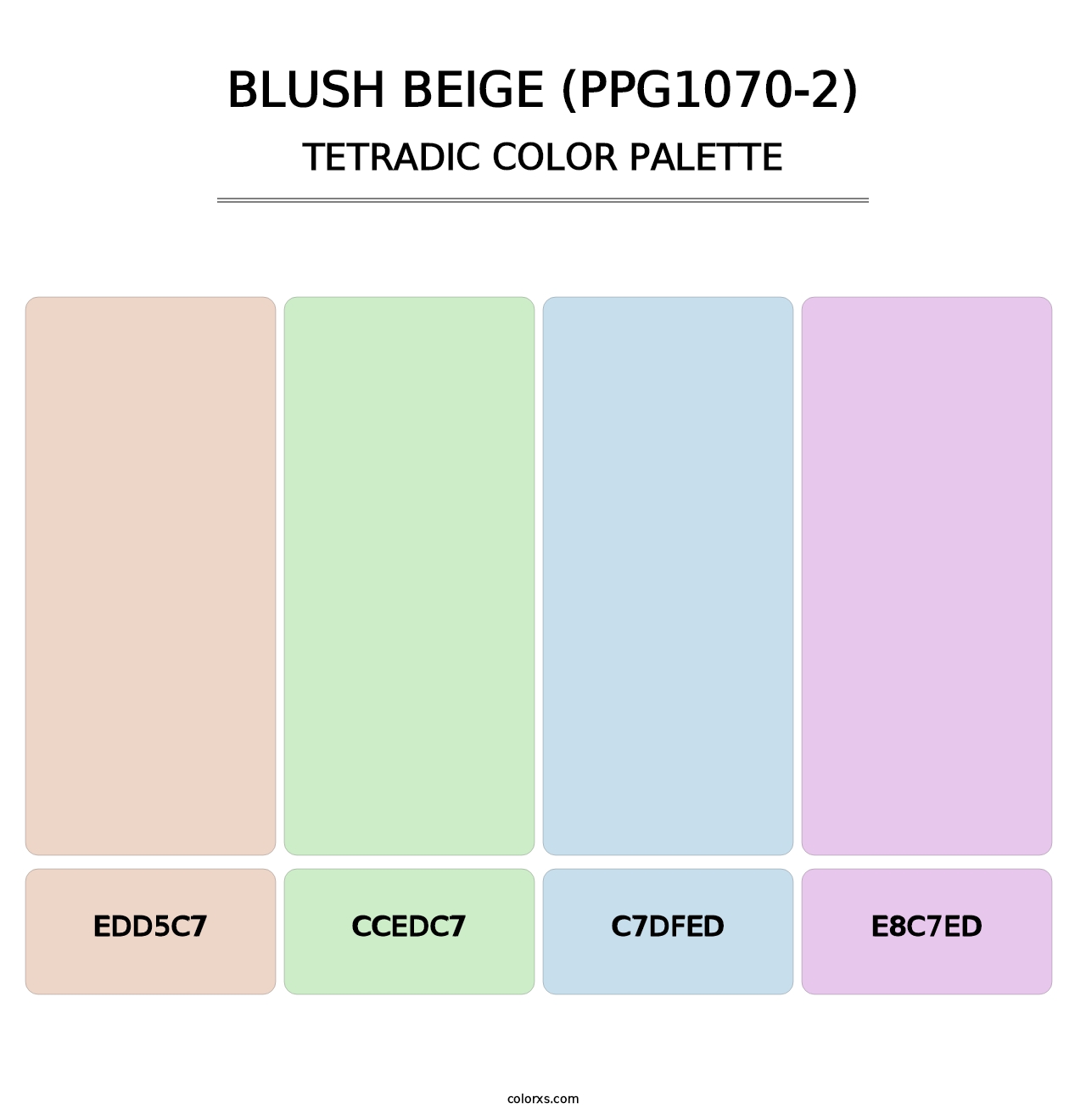 Blush Beige (PPG1070-2) - Tetradic Color Palette