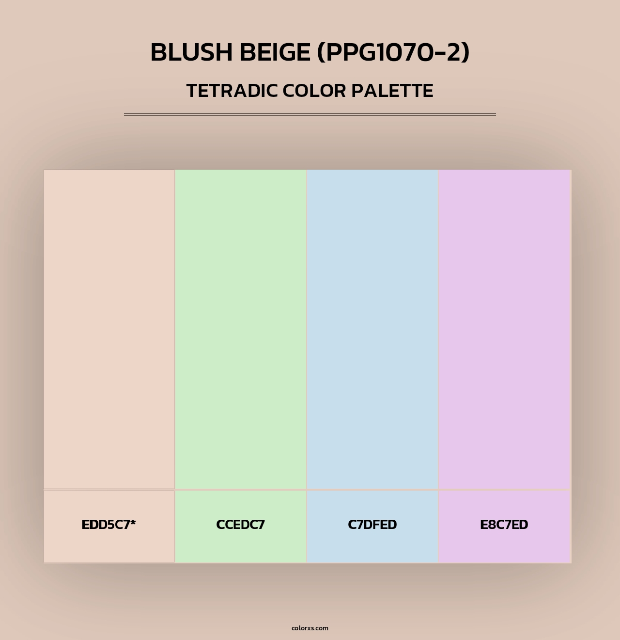 Blush Beige (PPG1070-2) - Tetradic Color Palette