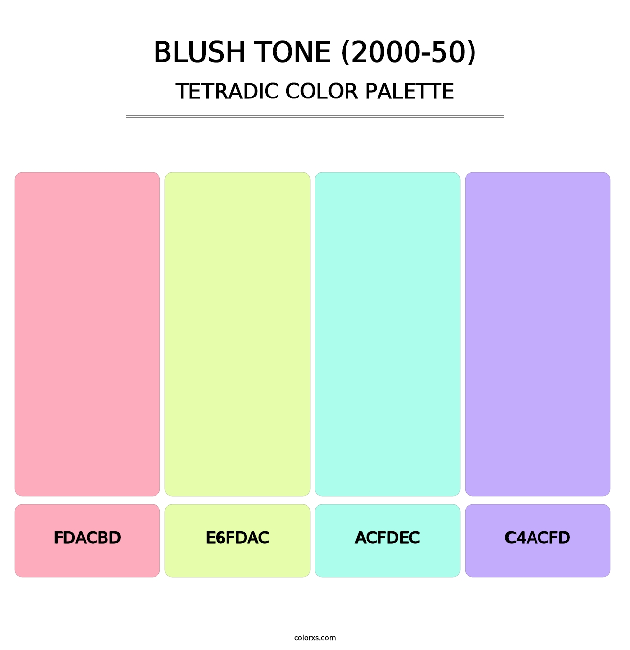 Blush Tone (2000-50) - Tetradic Color Palette