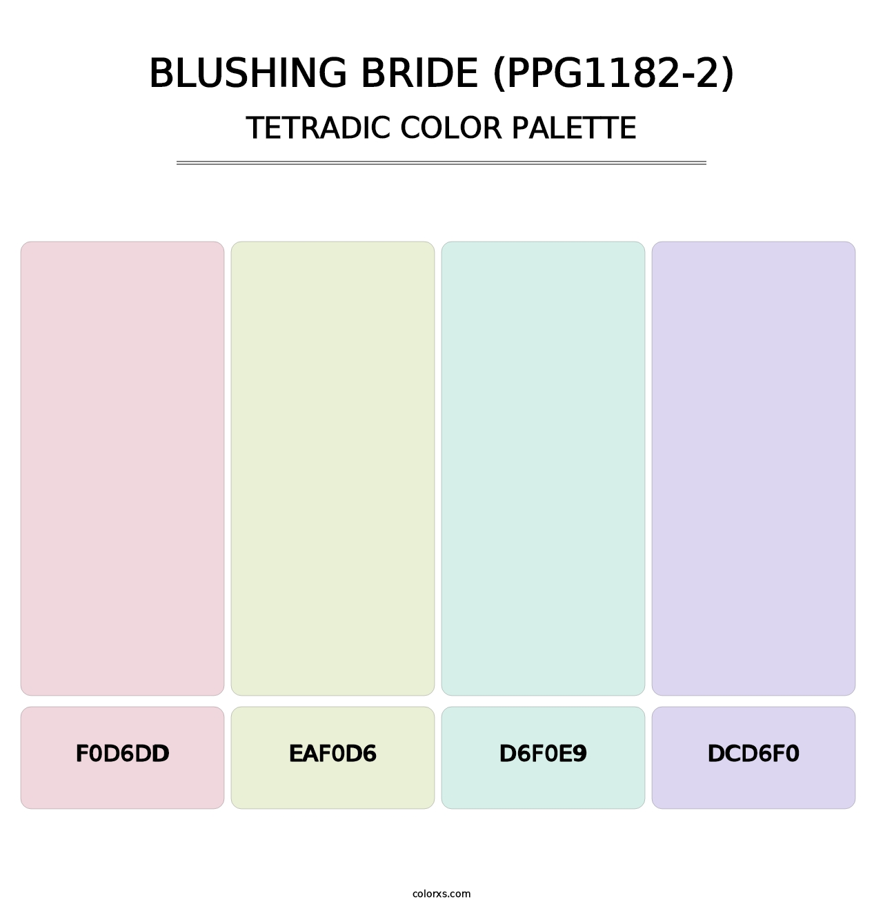 Blushing Bride (PPG1182-2) - Tetradic Color Palette