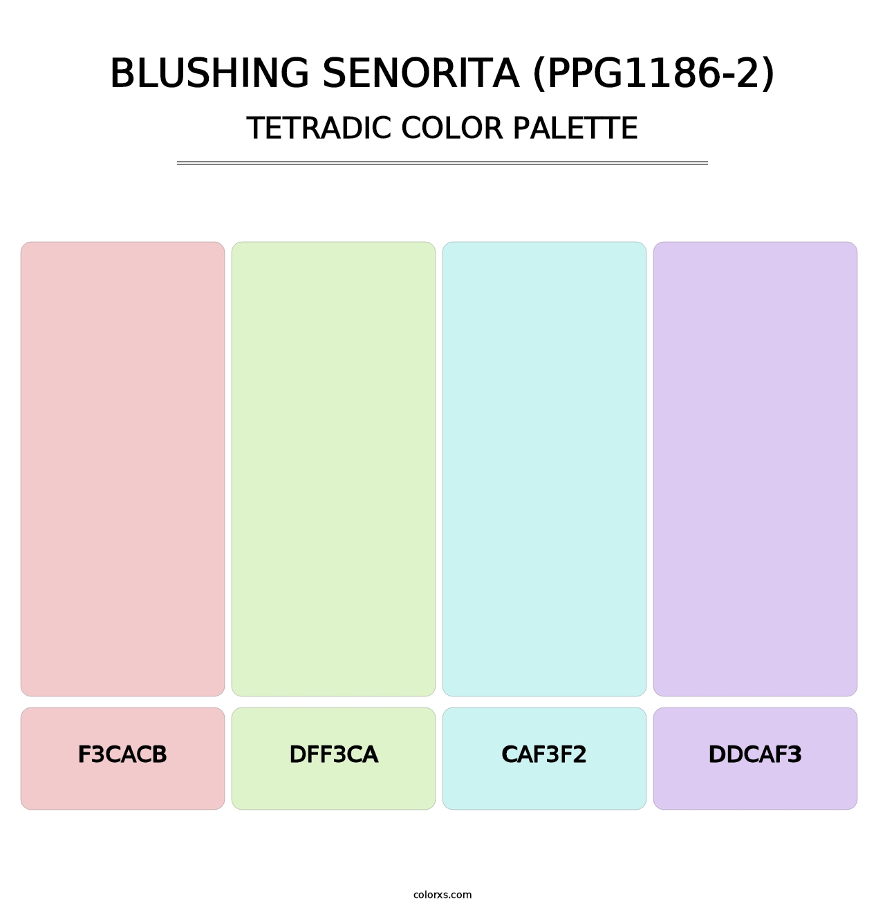 Blushing Senorita (PPG1186-2) - Tetradic Color Palette