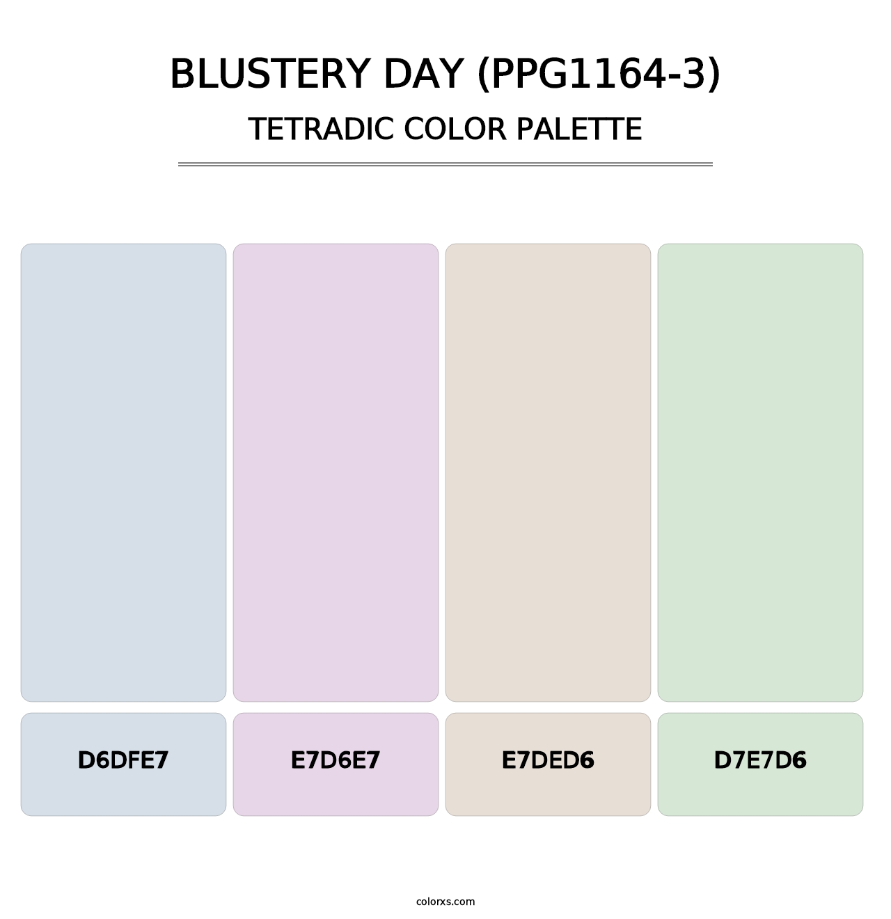 Blustery Day (PPG1164-3) - Tetradic Color Palette