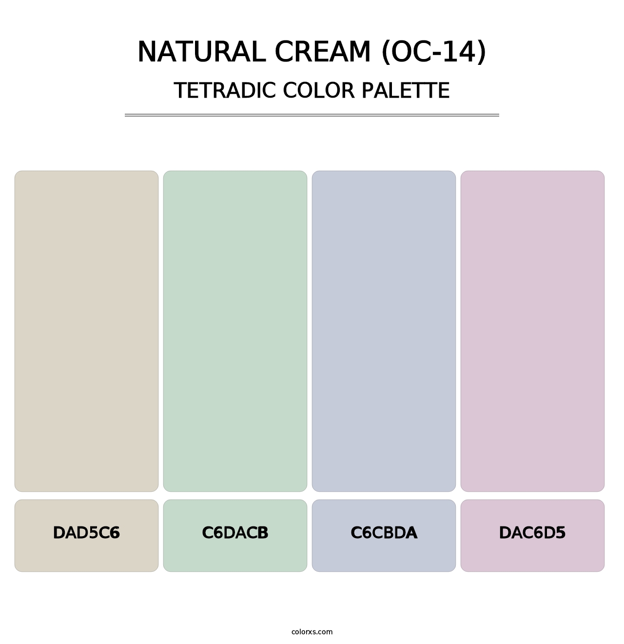 Natural Cream (OC-14) - Tetradic Color Palette