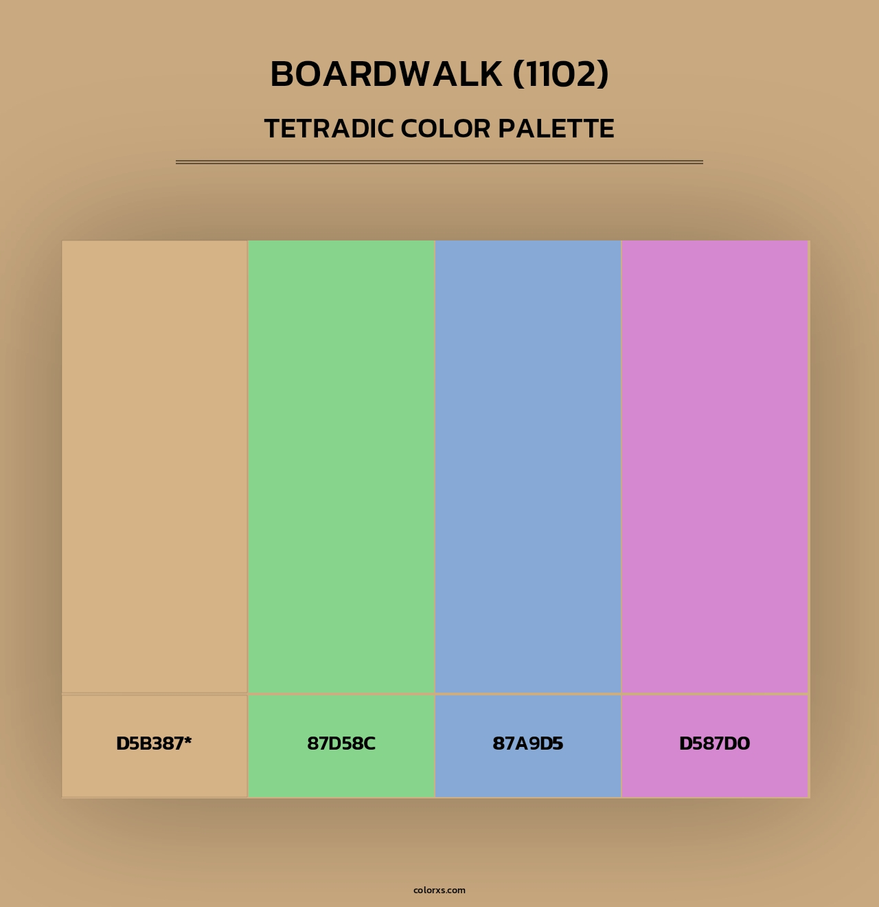Boardwalk (1102) - Tetradic Color Palette
