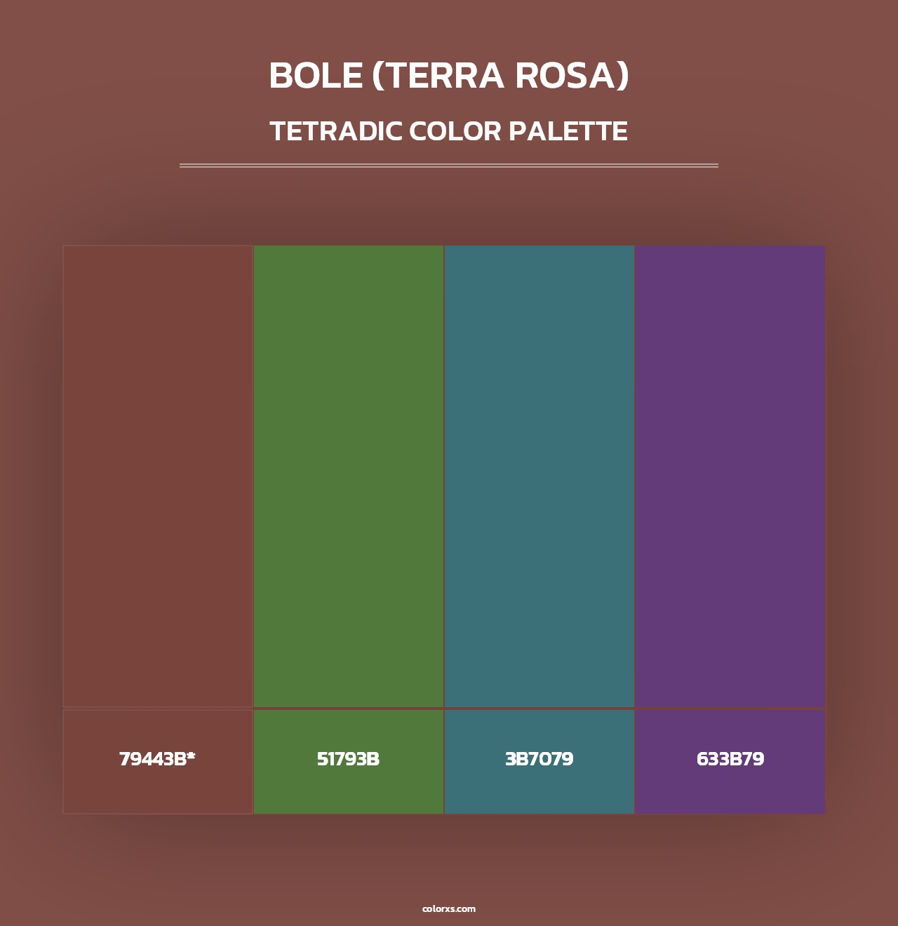 Bole (Terra Rosa) - Tetradic Color Palette