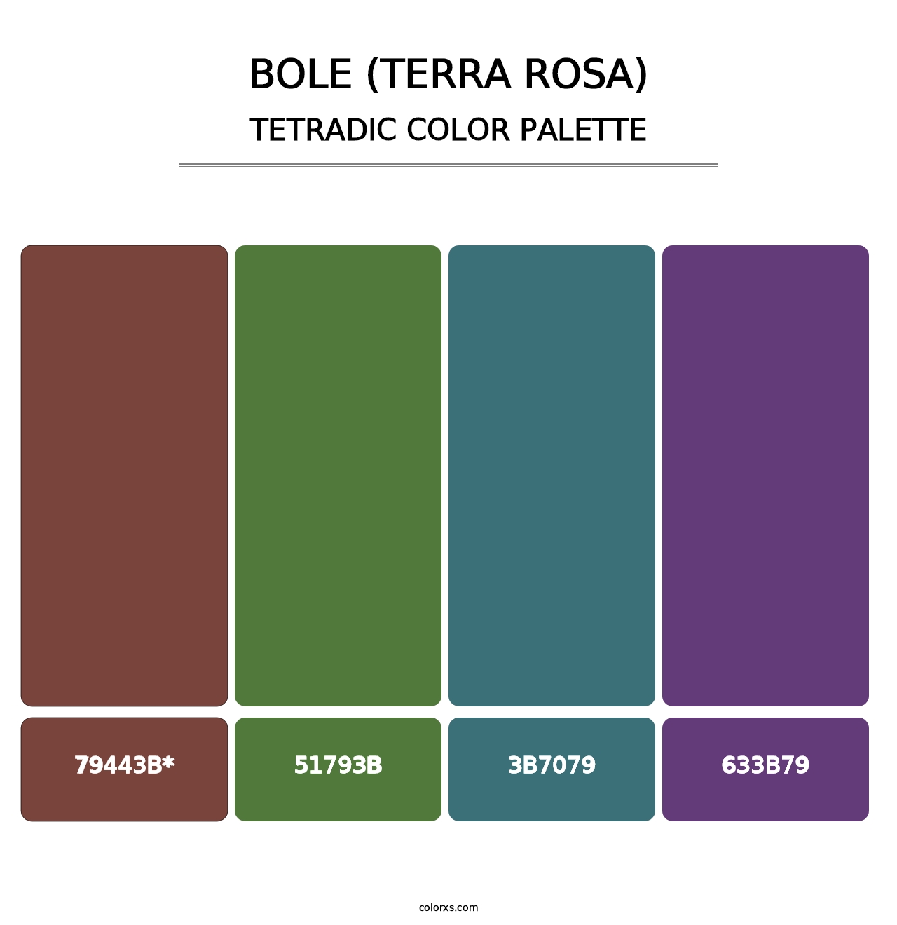 Bole (Terra Rosa) - Tetradic Color Palette