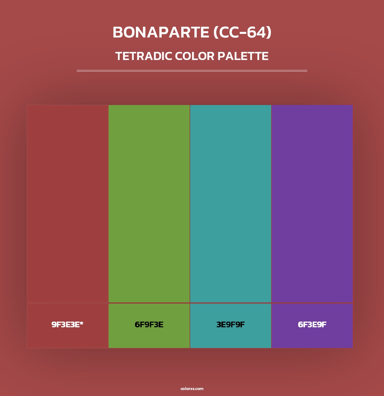 Bonaparte (CC-64) - Tetradic Color Palette