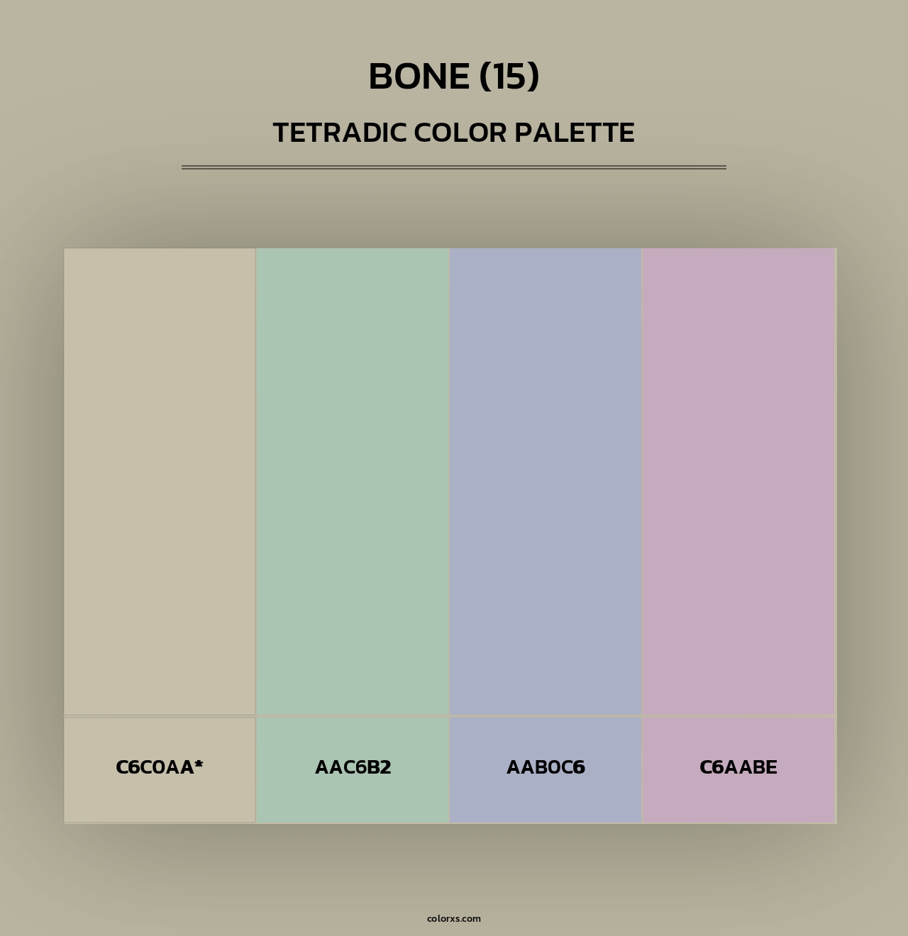 Bone (15) - Tetradic Color Palette