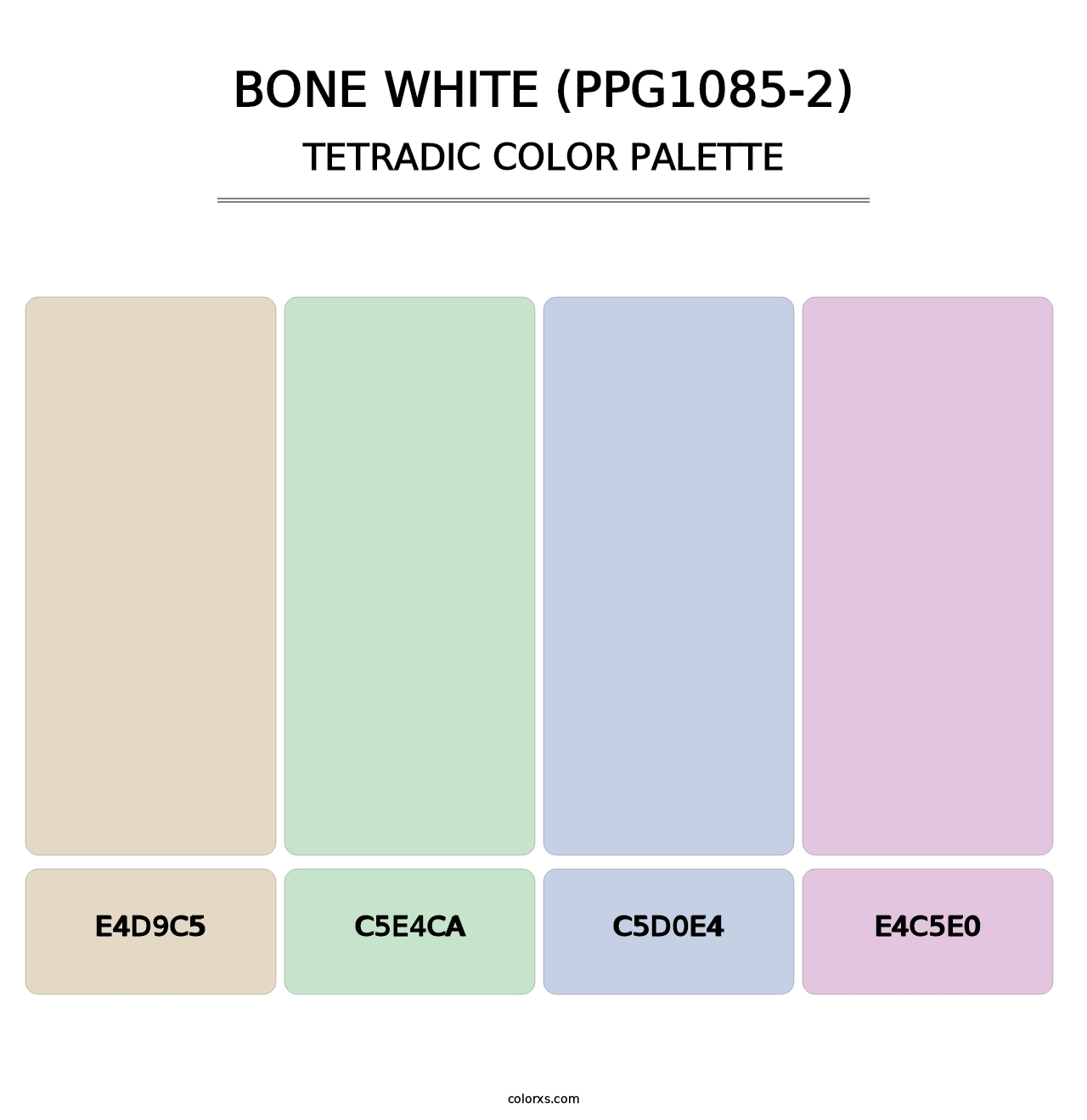Bone White (PPG1085-2) - Tetradic Color Palette